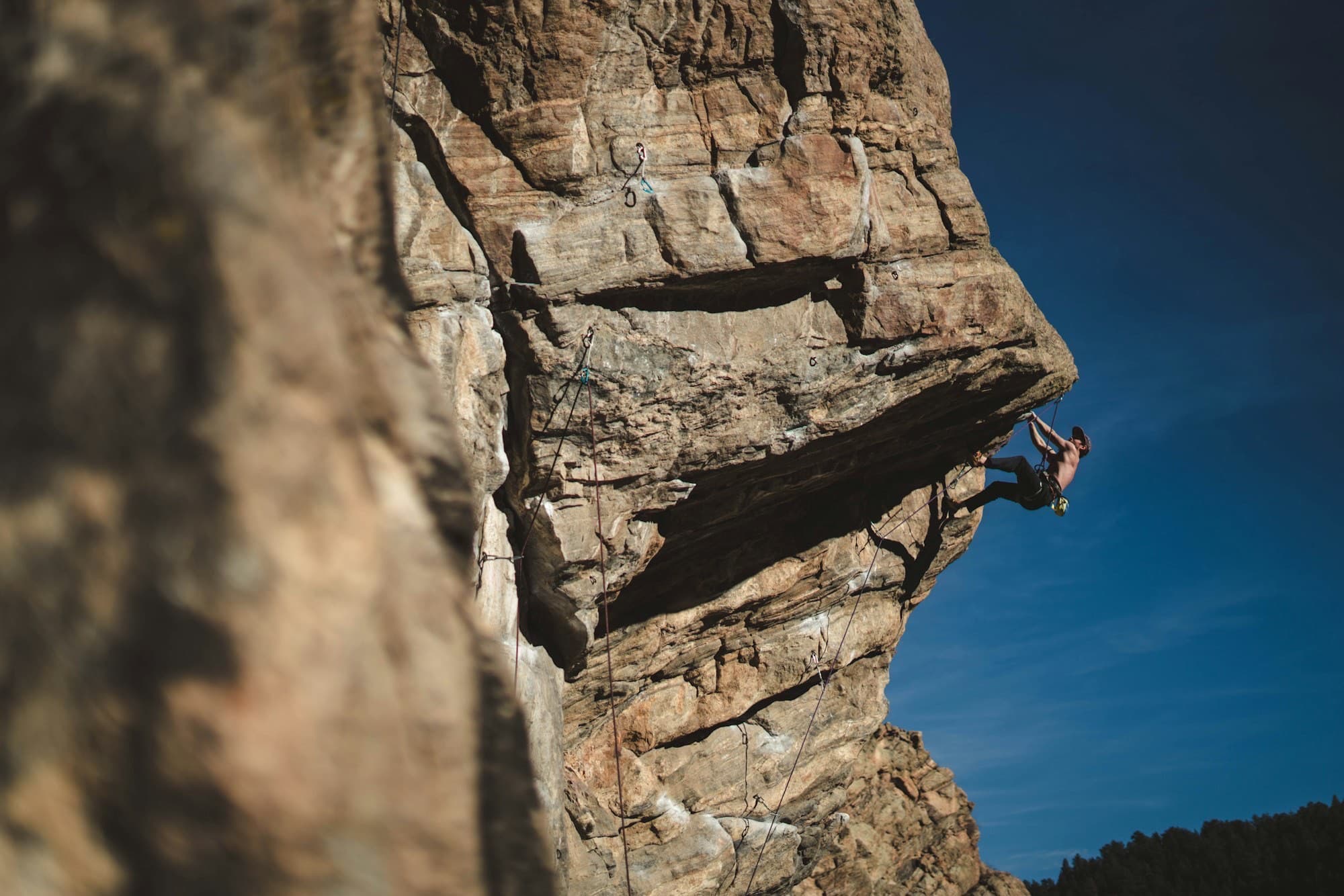 Bouldering on glacial rock beside the Baspa river