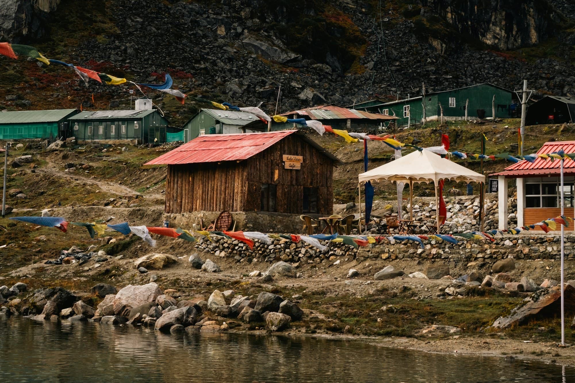 A Himalayan café in a mountain village