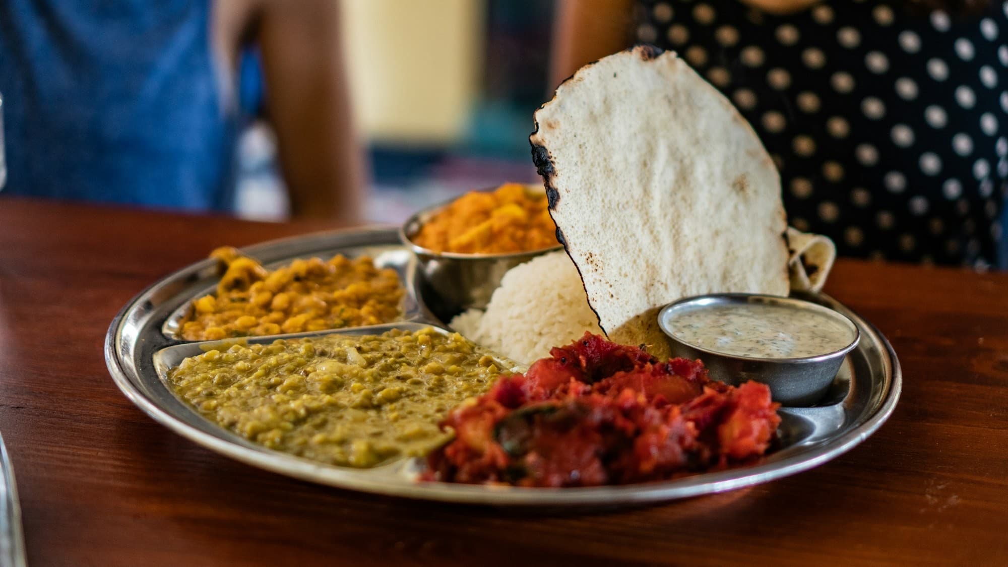 A traditional Kinnauri dinner spread