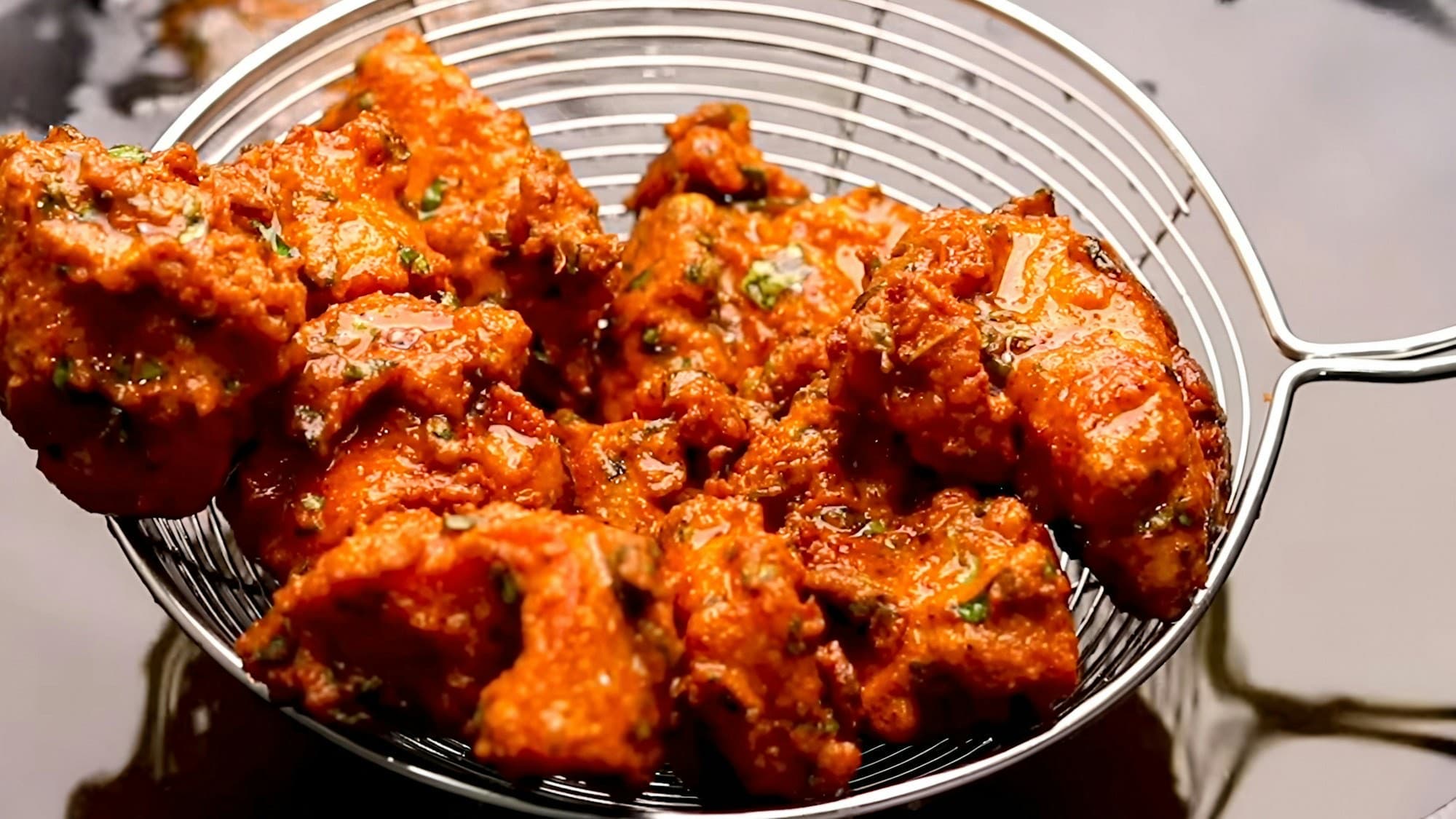 Pakoras and hot snacks served with chai