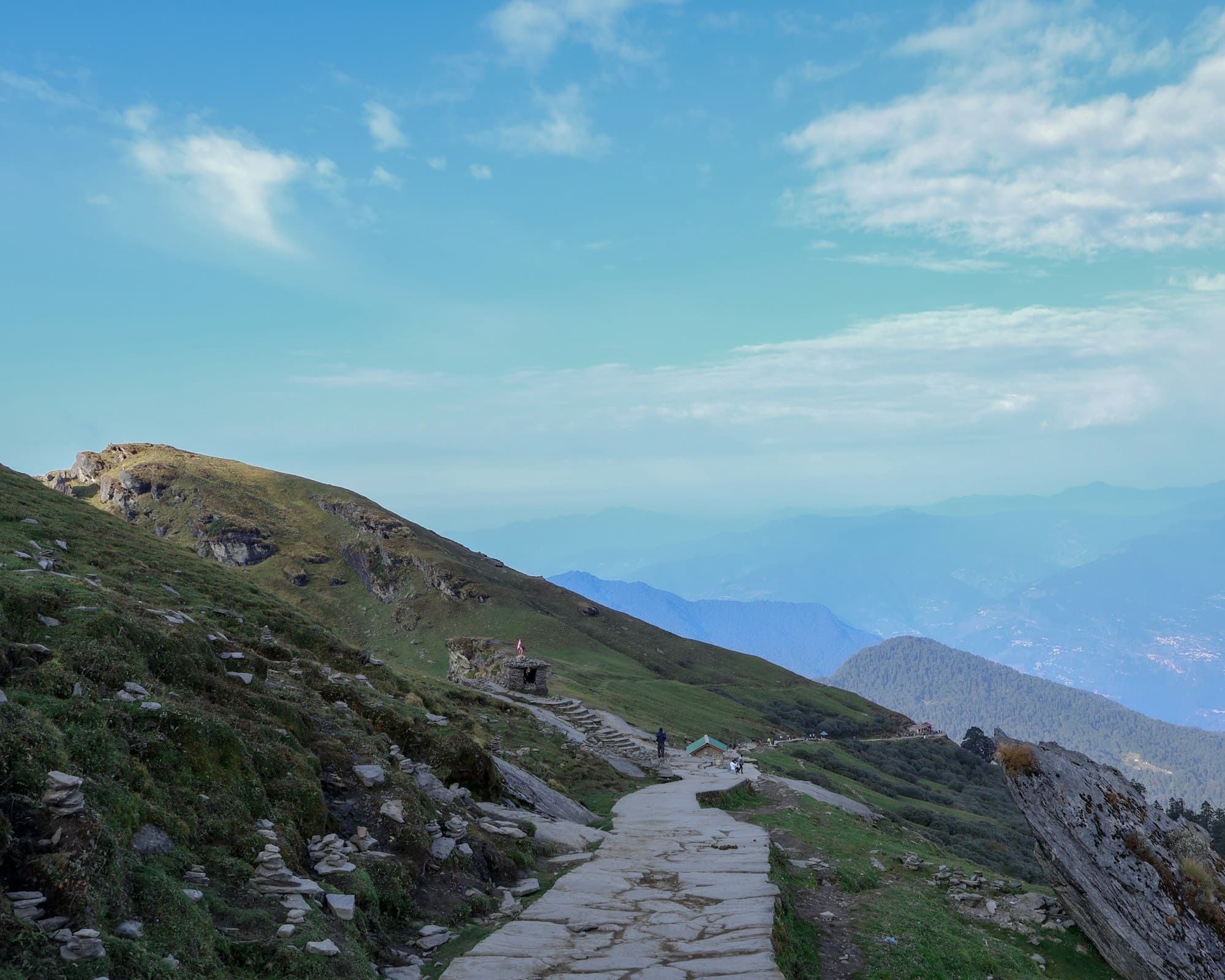 A mountain trail climbing out of the Baspa valley