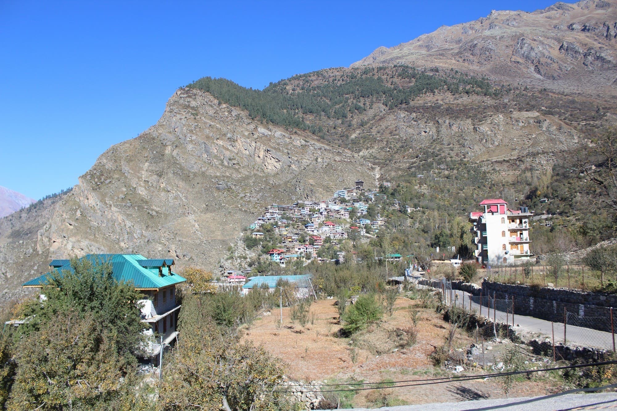 The Sangla valley in Kinnaur with the Baspa river and surrounding peaks
