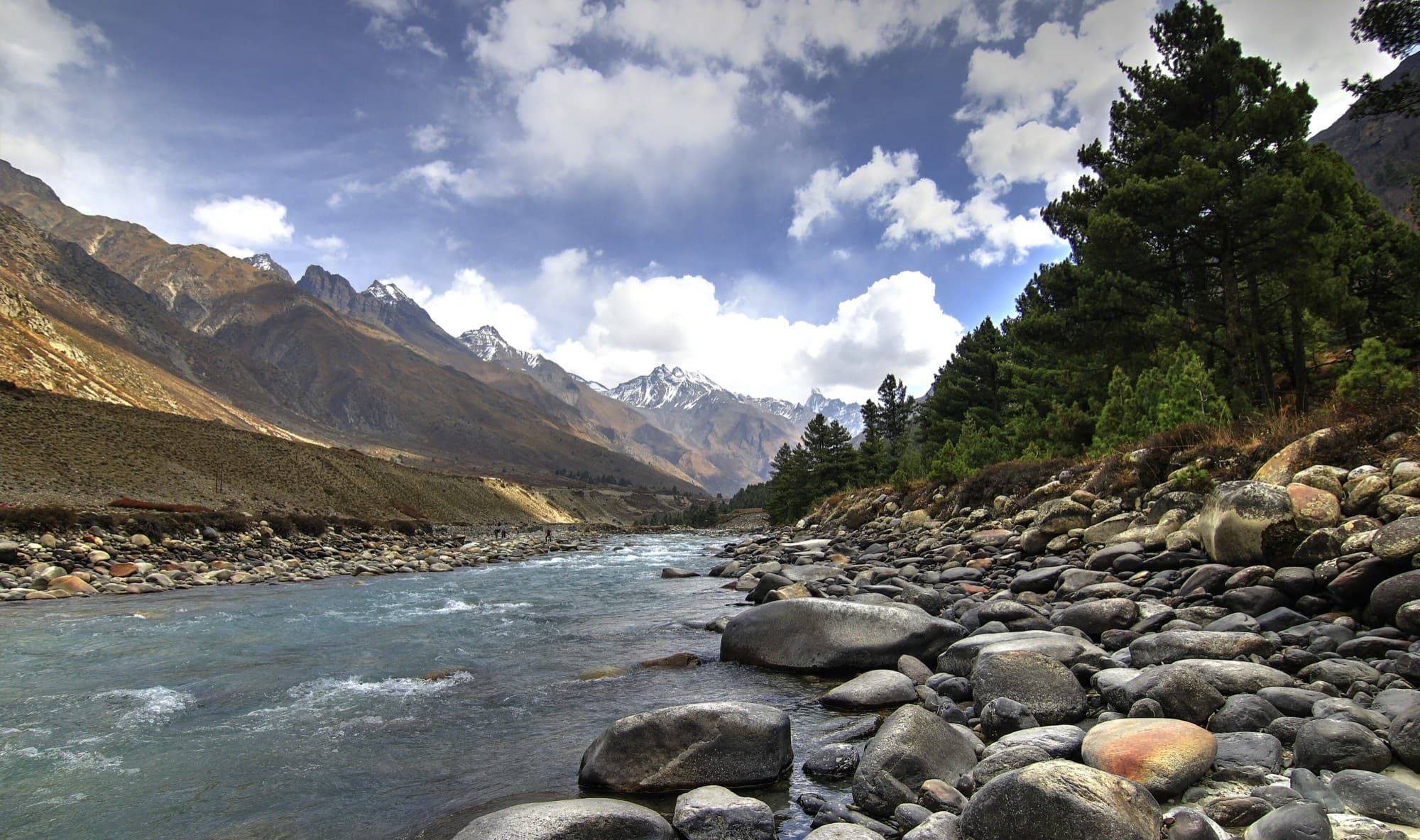 The Baspa river running through the Sangla valley