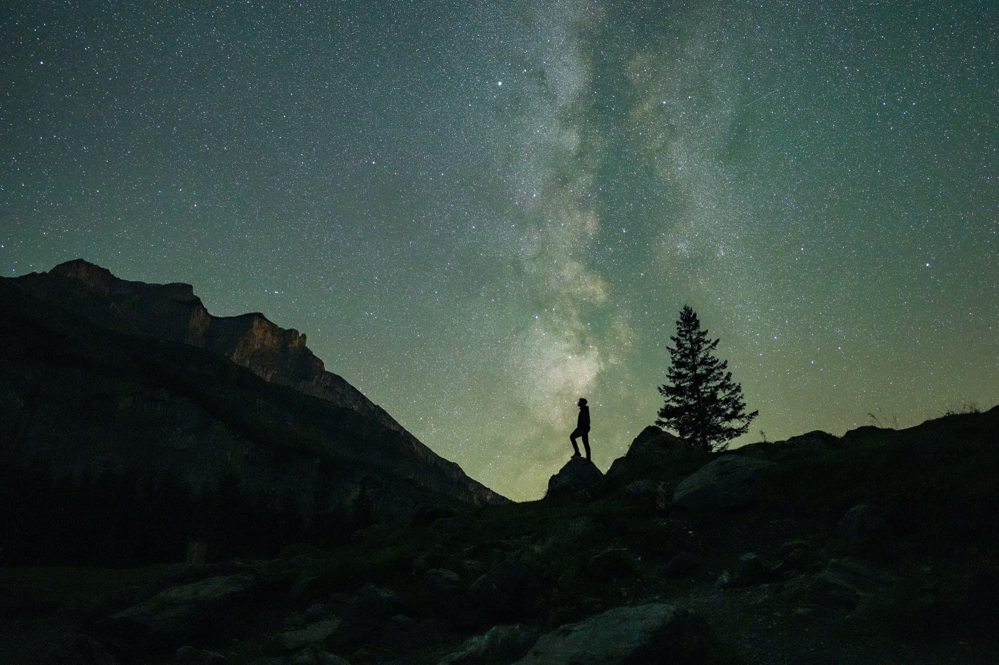 Milky Way over the valley