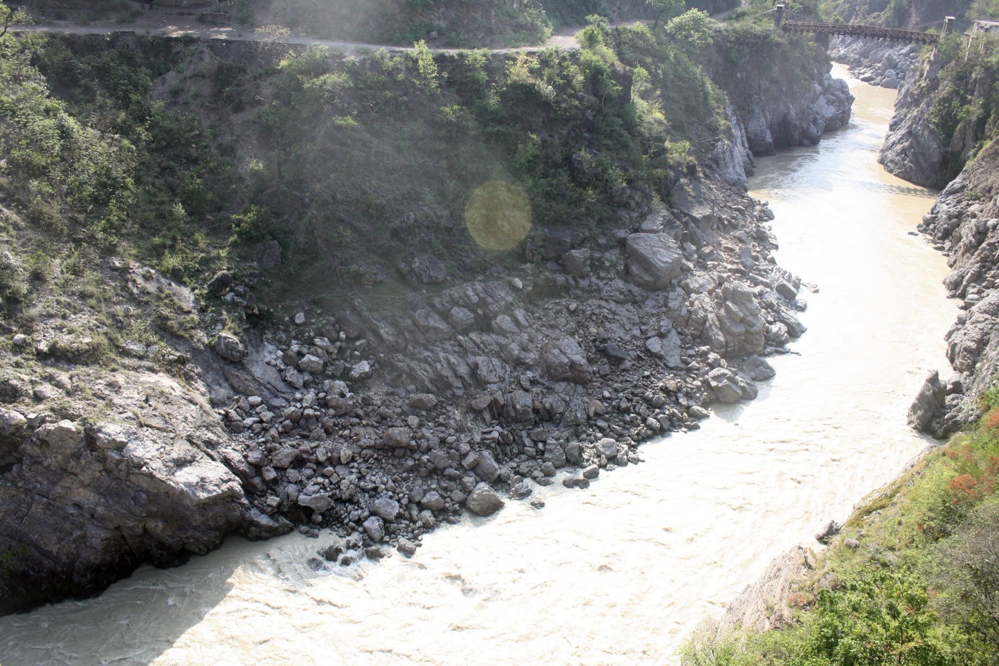 The Sutlej river gorge in Kinnaur